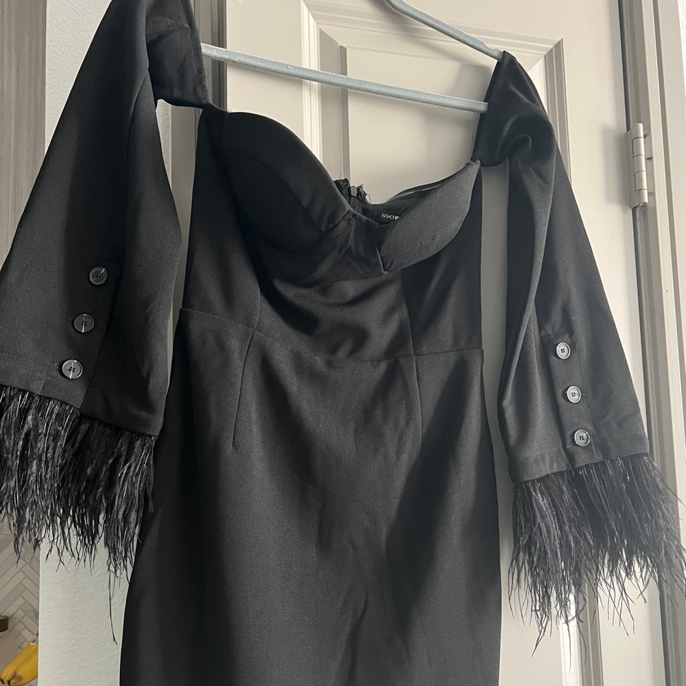 Black mini dress